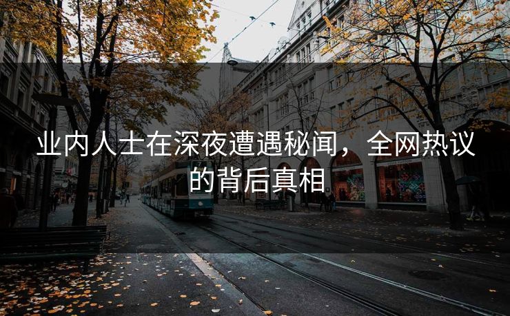 业内人士在深夜遭遇秘闻，全网热议的背后真相